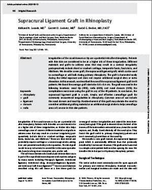 Supracrural Ligament Graft in Rhinoplasty